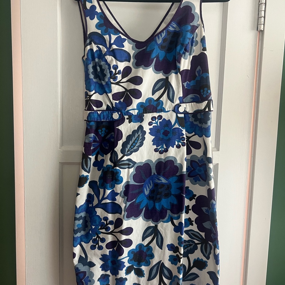Boden Floral Blue and Purple Women's Dress